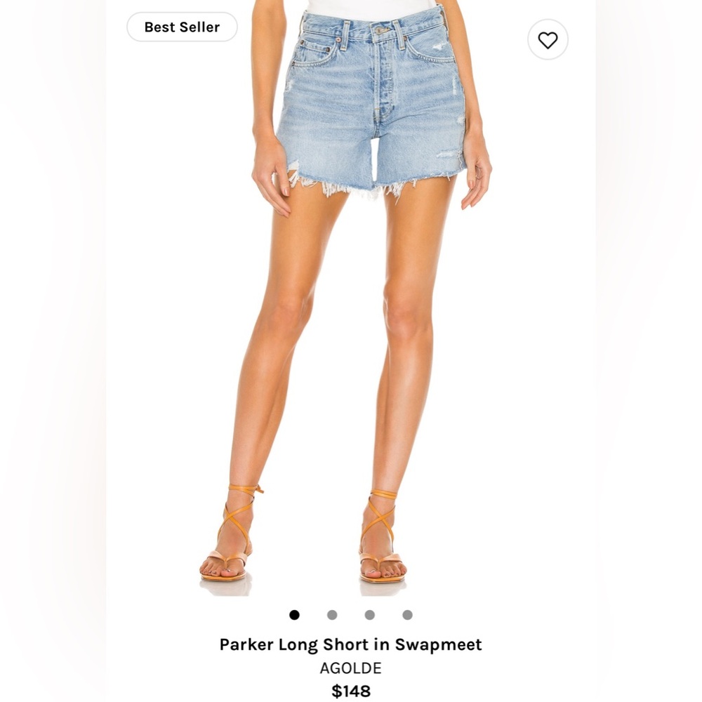 Agolde Parker Long Jean Shorts